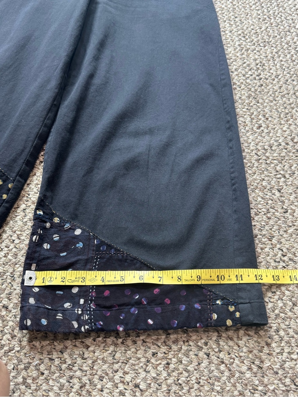 MARKETPLACE Cotton Patchwork Wide Leg Pull On Pants size S - Picture 12 of 12